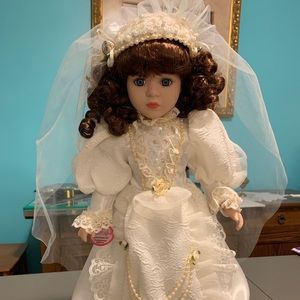 Victorian Wedding Porcelain Doll